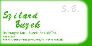 szilard buzek business card